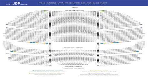 THE GERSHWIN THEATRE SEATING CHART · 23-04-2019 · THE GERSHWIN THEATRE SEATING CHART ORCHESTRA ...