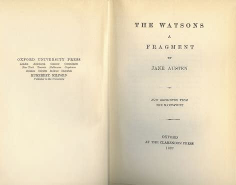 Jane Austen – The Watsons (Part 1) | Genius