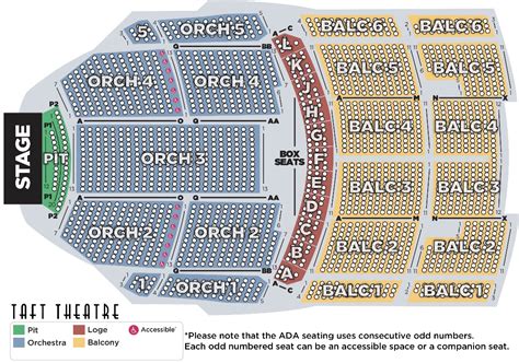 Seating Charts & Venue Maps – Taft Theatre