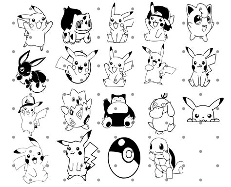 Pokemon SVG Pokemon Bundle Svg Pikachu Svg Pokemon Friends Svg Cut Files For Cricut Instant ...