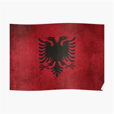 "Old and Worn Distressed Vintage Flag of Albania" Poster for Sale by ...