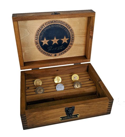 Custom Military Challenge Coin Display Case - Coin Holder Rack