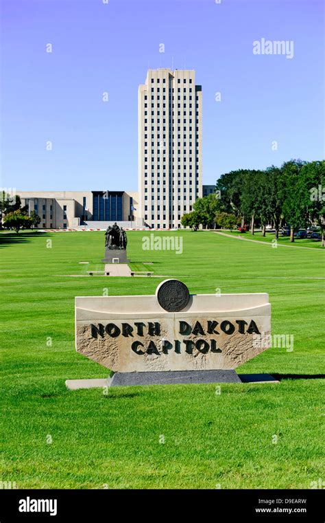 North Dakota State Capitol Bismarck ND Stock Photo - Alamy