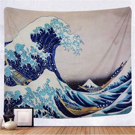 Excited to share this item from my #etsy shop: Japanese Ocean Tapestry Ocean Tapestry, Tapestry ...