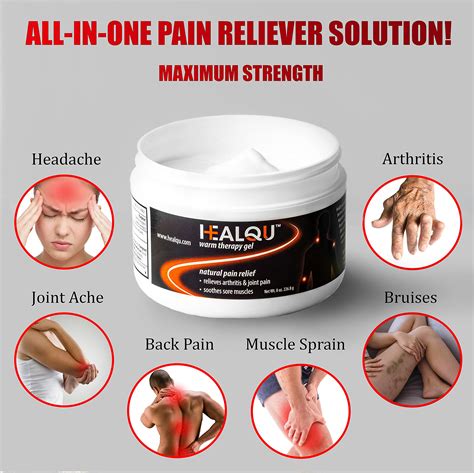 Joint & Muscle Pain Relief Cream 8oz - Natural Warm Pain Relief Therapy Gel for Arthritis ...