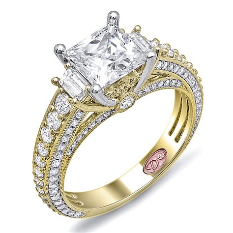 Yellow Gold Princess Cut Engagement Ring | Demarco Bridal Jewelry ...