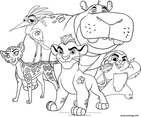 Coloriage La Garde Du Roi Lion Gratuit Dessin À Imprimer dedans Photo De Lion A Imprimer En ...