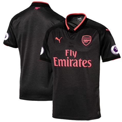 Puma Arsenal Black 2017/18 Third Replica Blank Jersey