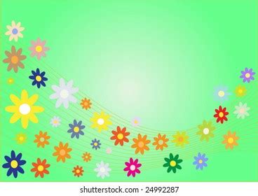 Flower Field Vector Stock Vector (Royalty Free) 24992287 | Shutterstock