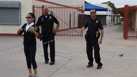 Phoenix Police play at Loma Linda School - Arizona