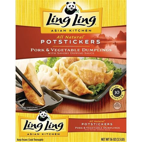 Ling Ling Pork & Vegetable Potstickers Frozen Asian Appetizers (56 oz ...