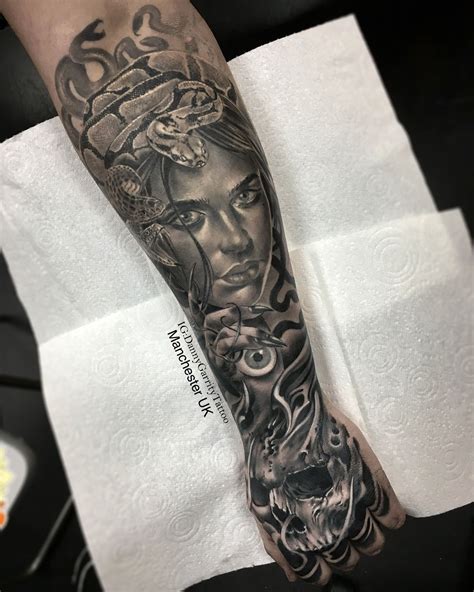 Realistic Medusa Tattoo Sleeve - Best Tattoo Ideas