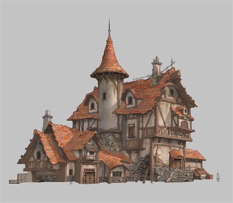 House Design, Taewon Hwang | Medieval houses, Concept art, Architecture ...