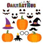 Build your own Jack-o-Lantern Clip Art Set – Daily Art Hub // Graphics, Alphabets & SVG