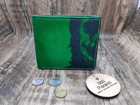 Joker Mens Wallet Personalized Mens Leather WalletJoker | Etsy