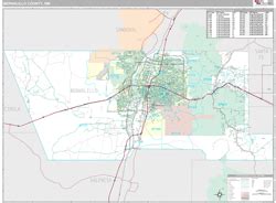 Bernalillo County, NM Zip Code Wall Map Premium Style by MarketMAPS