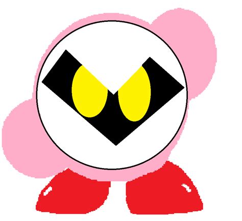 Kirby Wearing Meta Knight : Kirby