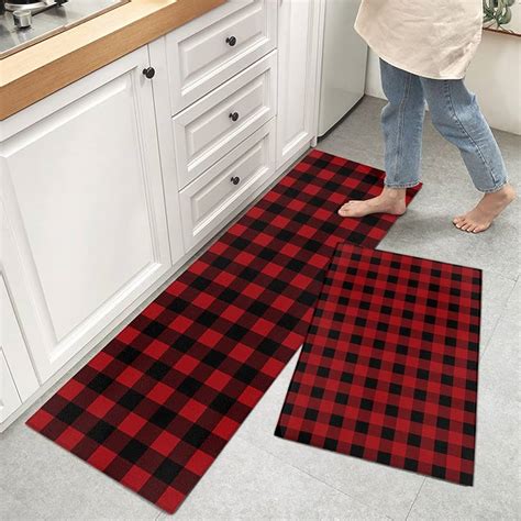 Black And Red Kitchen Rugs