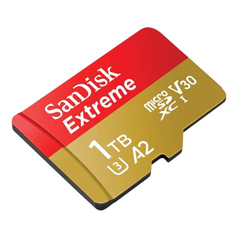 Buy SanDisk Extreme 1TB Class 3 UHS-I Micro SDXC Memory Card (SDSQXAV-1T00-GN6MN, Red/Brown ...