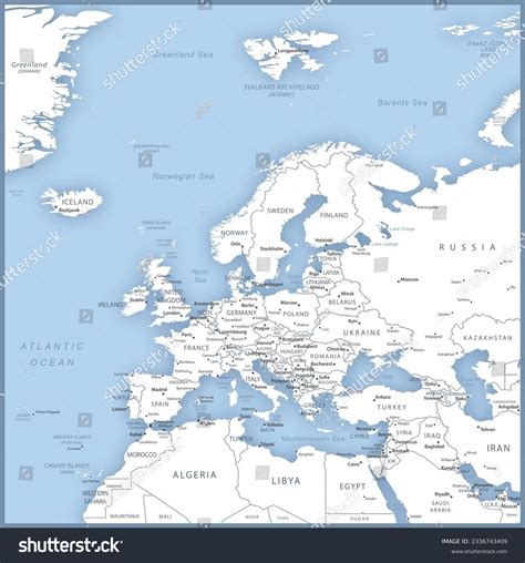 Map Of Europe With Country Names And Capitals