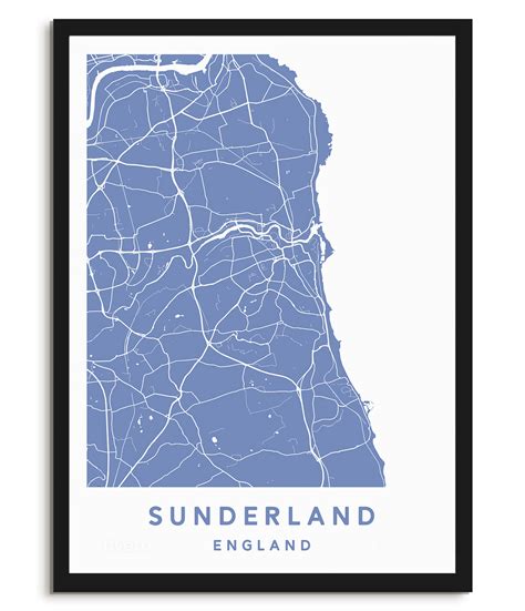 Sunderland, England – Map – Plume