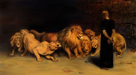 Daniel | Daniel in the lion's den, Painting, Cat portraits