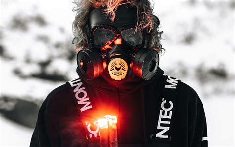 Gas mask , Hoodie, Person, Flare, Adventure, graphy, cyberpunk gas mask ...