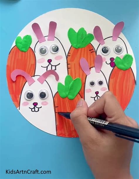 Easy Bunny & Carrot drawing Idea for kids - Kids Art & Craft