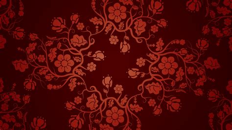 fantasy Art, Pattern, Floral, Red Wallpapers HD / Desktop and Mobile Backgrounds