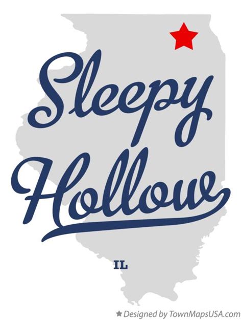 Map of Sleepy Hollow, IL, Illinois