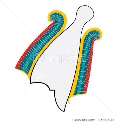 Atef crown of Osiris, a feathered white crown... - Stock Illustration ...