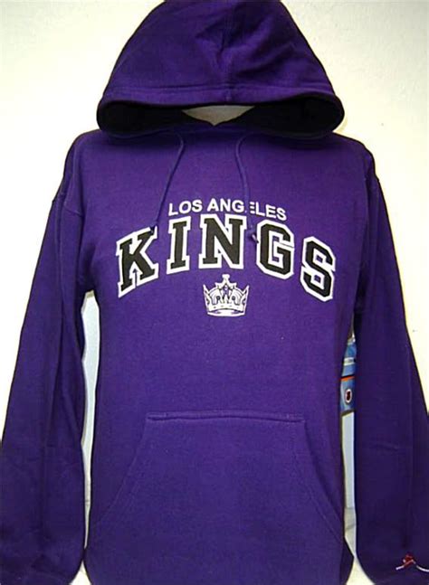 New NHL Purple LA Kings Hockey Pullover Hoodie Los Angeles Hooded ...