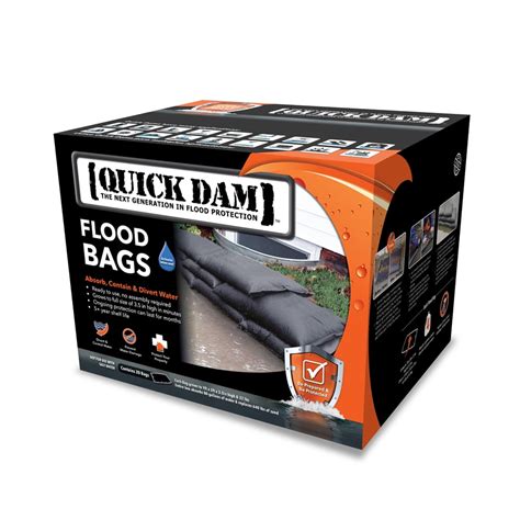 Quick Dam Expanding Sandless Sandbag, 12" X 24", 20 bags per case ...