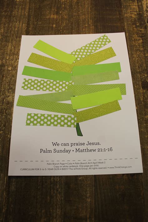 Sensational Palm Sunday Crafts For Preschoolers Free Chore Chart Template Word