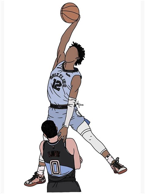 "Ja Morant Iconic Dunk" Poster for Sale by kerylousey | Redbubble