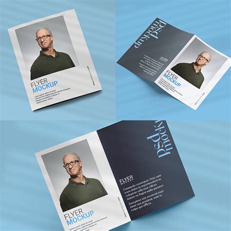 3 PSD Minimal Corporate and Business Flyer Mockup - MasterBundles