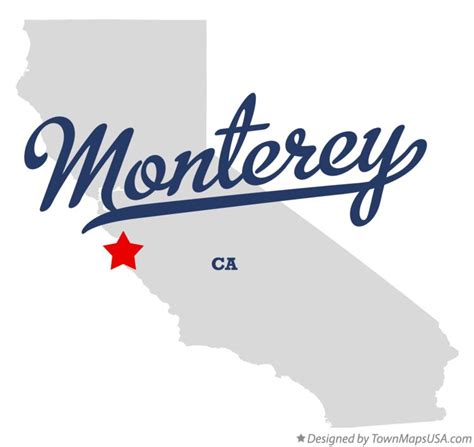 Map of Monterey, CA, California