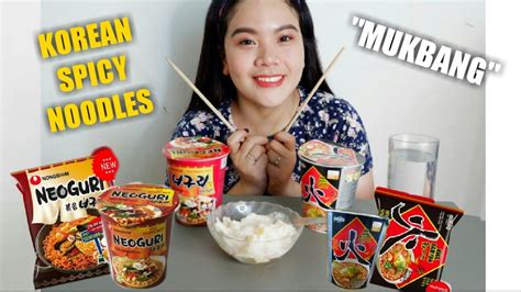 KOREAN SPICY NOODLES MUKBANG | MariaFhey - YouTube