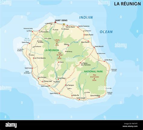 Reunion island map hi-res stock photography and images - Alamy