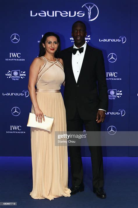 Laureus Academy member Michael Johnson and wife Armine Shamiryan ...