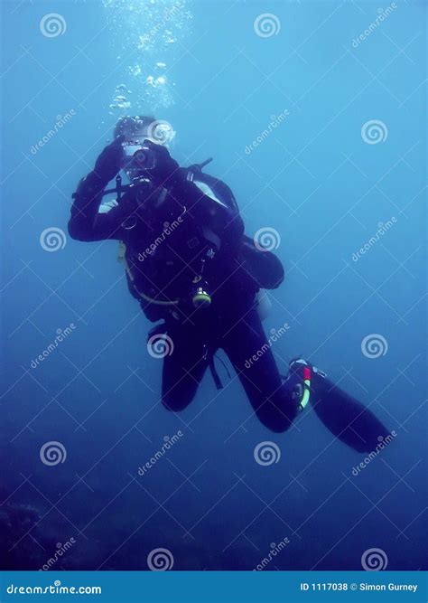 Cyclops Scuba Diver Underwater Photography Stock Photo - Image of deep, hover: 1117038