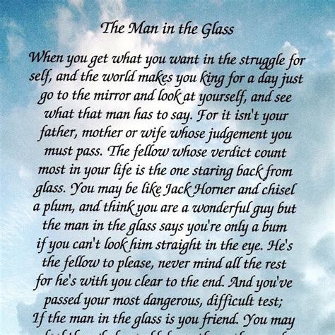 The Man in the Glass Inspirational Poem Print Unframed 8-1/2x11 - Etsy