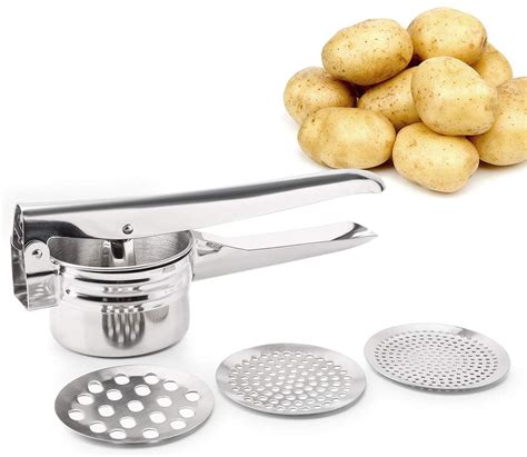 FUKTSYSM Potato Ricer - Stainless Steel Potato Ricer Multifunctional ...