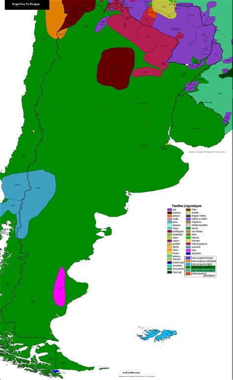 Argentina & Uruguay - Mapa lingüístico / Linguistic map