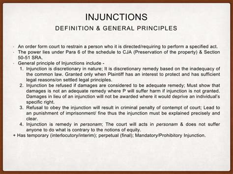 Injunctions