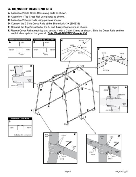 Connect rear end rib | ShelterLogic 70423 8 x 8 x 8 Shed-in-a-Box User ...