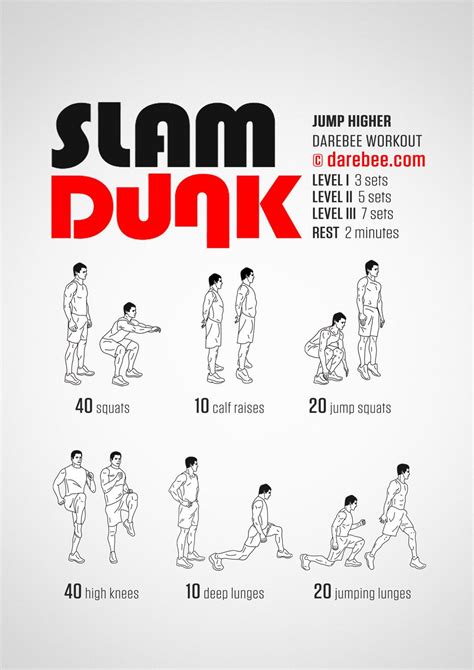 Slam Dunk Workout | Jump workout, Volleyball workouts, Basketball workouts