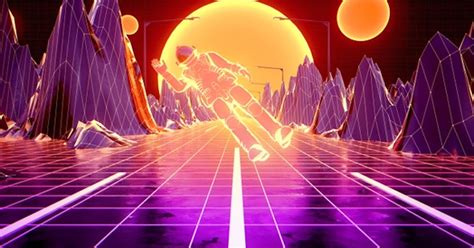 Astronaut Retro Background, Stock Video - Envato Elements