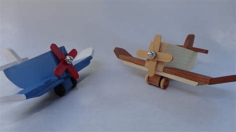 Handmade wooden toy airplane