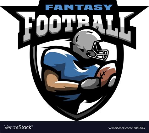 American football sport logo Royalty Free Vector Image